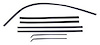 Window Channel Kit, Division Bar, Channel, Window Weatherstrip 51-55 1st Series Chevrolet Truck, GMC Truck - image 1