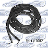 Door Weatherstrip With Clips and Molded Ends 55-57 Chevrolet Nomad, Pontiac Safari - image 1