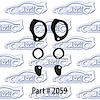 Door Handle and Lock Gaskets 58 Chevrolet Pontiac - image 1