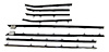 Window Weatherstrip - Original Style W/ Round Bead 67 Chevrolet Camaro, Pontiac Firebird Convertible - image 1