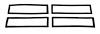 Side Marker Gaskets - Front/Rear 70-74 Chevrolet II Nova