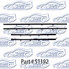 Window weatherstrip, original style with round bead, outers only 66-67 Chevelle 2 Door Hardtop - image 1