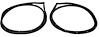 Door weatherstrip - rear door w/ clips 60-64 Chevrolet Corvair - image 1