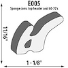 Header Seal Convertible - Sponge Height: 11/16" - image 1