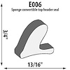 Header Seal Convertible Top - Sponge Height: 3/4" - image 1
