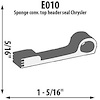 Extrusion - Convertible Top Header Seal Height: 5/16 - image 1
