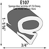 Door Weatherstrip Extrusion Height: 1-1/16" - image 1