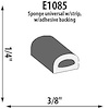 Self-Adhesive Extrusion Height: 1/4" - image 1