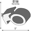 Door Extrusion Height: 1" - image 1