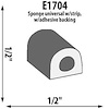 Self-Adhesive Extrusion Height: 1/2" - image 1