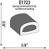 Self-Adhesive Extrusion Height: 3/8" - image 1