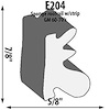 Roofrail Weatherstrip Extrusion Height: 7/8" - image 1