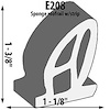 Roofrail Weatherstrip Extrusion Height: 1-3/8" - image 1