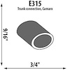 Trunk Connection Extrusion Diameter: 9/16" - image 1