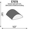 Self-Adhesive Upper Gate Extrusion Height: 1/4" - image 1