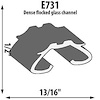 Glass Run Channel Extrustion Flocked - image 1