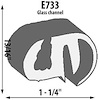 Glass Channel Extrusion Height: 13/16" - image 1