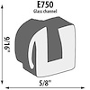 Glass Channel Extrusion Height: 9/16" - image 1