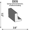 Self-Adhesive Extrusion Height: 1/2" - image 1