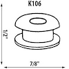 Wiper Motor Grommet .85" dia.