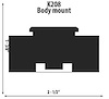 Body Mount OD: 2 1/2"