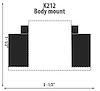 Upper Body Mount ID: 7/8" - image 1