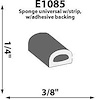 Universal Door Weatherstrip 15 FT. of E1085
