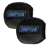 2021B YXZ Door Latch Pads Black/Blue (pair) Black with blue embroidery - image 1
