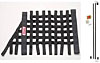 Window Net & Net Installation Kit 16" x 27" Trapezoid "Nascar" Style Net - image 1