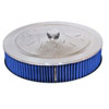 14 X 3 FLAMED AIR CLEANER CHROME-BLUE hpR FILTER - image 1