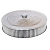 14 X 3 FLAMED AIR CLEANER CHROME-WHITE hpR FILTER - image 1