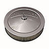 Lowrider Air Cleaner; Round; 14x3 in.; Carbs w/5 1/8 in. Neck; Chrome Plated Steel; Incl. High-Flow - image 1