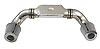 Quikit Dual 180° Low Profile Plenum Kit 45° x 90° Tubes, Plenum, Coupler & Clamps - image 1
