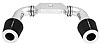 Quikit Dual 180° Low Profile Plenum Kit 90° Tubes, Plenum, Coupler & Clamps - image 1