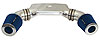 Quikit Dual 135° Low Profile Plenum Kit 60° Tubes, Plenum, Coupler & Clamps - image 1