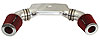 Quikit Dual 135° Low Profile Plenum Kit 60° Tubes, Plenum, Coupler & Clamps - image 1