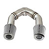 Quikit Dual 90° Plenum Kit 45° Tubes, 6" Tubes, Plenum, Couplers & Clamps - image 1