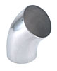 45 deg MANDREL BENT TUBE - 5 POLISHED ALUMINUM - image 1