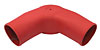 Dual Plenum Powder Coated Red Crinkle Finish Inlets 4" - image 1