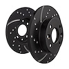GD7814 Rear 3GD Series Sport Solid 1-Piece Dimpled And Slotted Brake Rotors Fits Select Jeep Wrangler JL, JLU [Set of 2]
