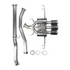 Stainless Steel Cat-Back Exhaust System w/ Carbon Fiber Tips, 2017-2020 Honda Civic Type R 2.0L Turbo - image 4