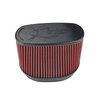 8-Layer Oiled Cotton Gauze Air Filter, 6.7 x 4.55 in. Oval ID, 7.7 in. x 5.7 in. Oval Base, 5.55 in. Media Height - image 2