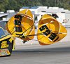 Pro Stock Chute Yellow Canopy with Black JEGS Logo (printed on inside & outside of canopy) - image 2