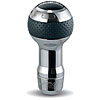 Speed Shift Knob Chrome Wrapped in Perforated Leather - image 1
