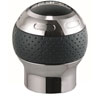 Globe Shift Knob Chrome Wrapped in Perforated Leather - image 1