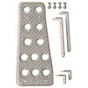 Dead Pedal Embosed Diamond-Plated Silver - image 1