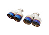ES-SW27-BLUETIP Exhaust Tail Pipe Tip Fits Select Subaru WRX - image 1