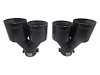 TY-AW4L-76BLK Twin 4 in. Round Angle Cut Exhaust Tip Black [304 Stainless Steel] - image 1