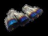 TY-AW4L-76BLU Twin 4 in. Round Angle Cut Exhaust Tip Burnt Blue [304 Stainless Steel] - image 3