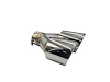 TY-AW4l-63 Twin 4 in. Round Angle Cut Dual Wall Exhaust Tip for Left Hand Side [Polished 304 Stainless Steel] - image 1